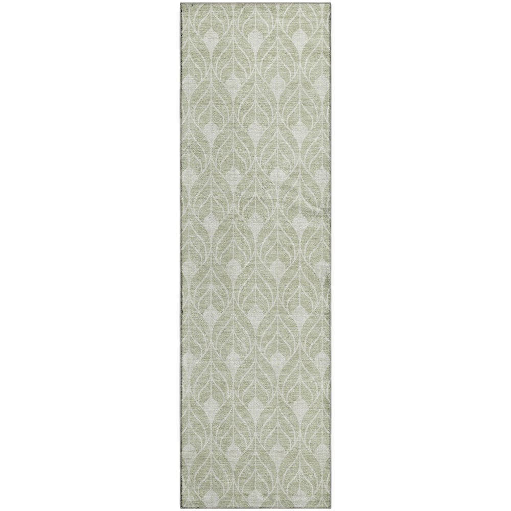 Luxury Washable Indoor/Outdoor The Reserve Celery 2'3" x 7'6" Runner Rug