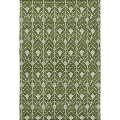 Luxury Washable Indoor/Outdoor The Reserve Olive 2'6" x 3'10" Rug