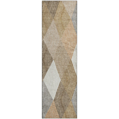 Luxury Washable Indoor/Outdoor The Reserve Copper 2'3" x 7'6" Runner Rug