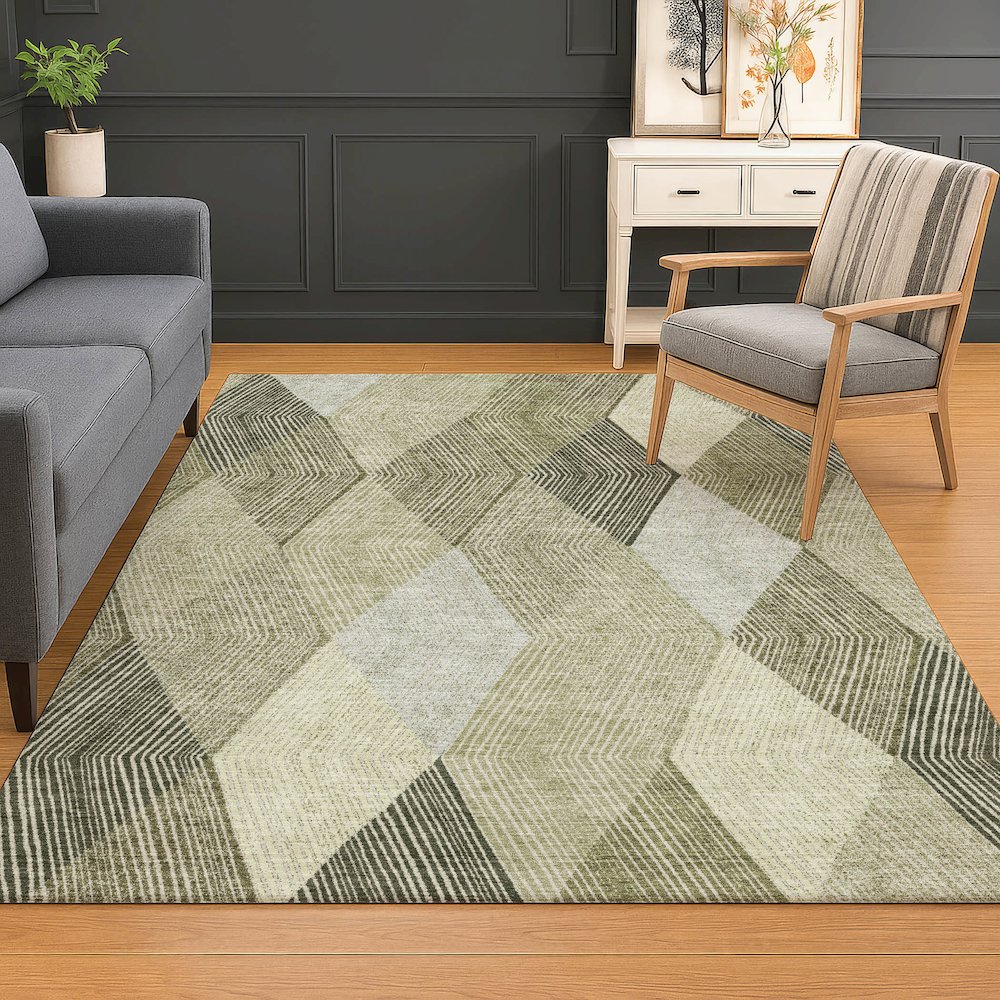 Luxury Washable Indoor/Outdoor The Reserve Fern 2'6" x 3'10" Rug