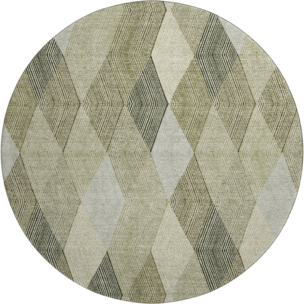Luxury Washable Indoor/Outdoor The Reserve Fern 8' x 8' Round Rug