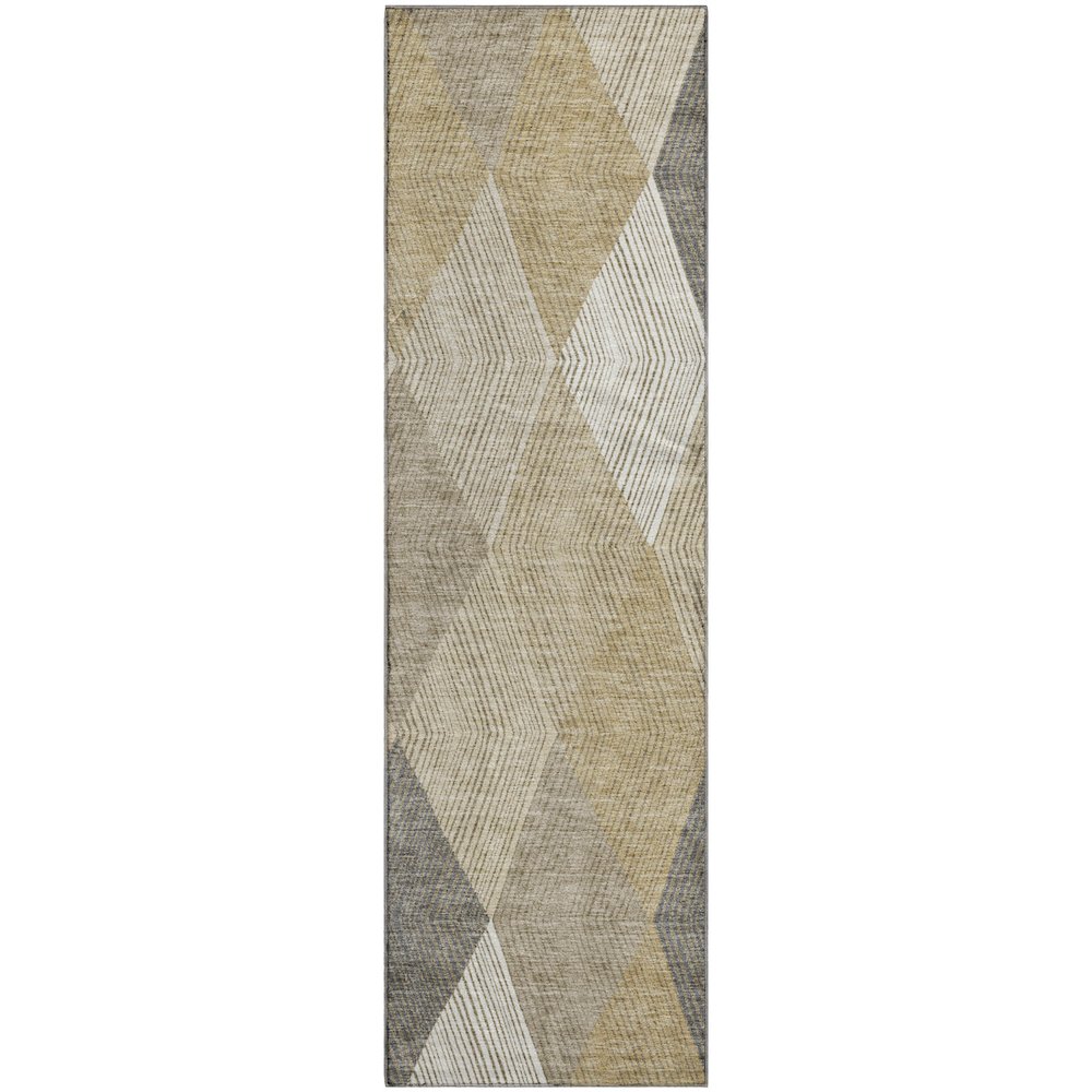 Luxury Washable Indoor/Outdoor The Reserve Wheat 2'3" x 7'6" Runner Rug