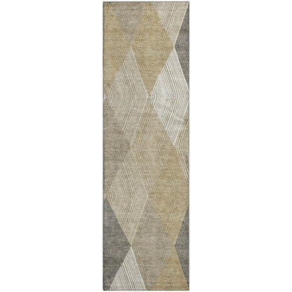 Luxury Washable Indoor/Outdoor The Reserve Wheat 2'3" x 7'6" Runner Rug