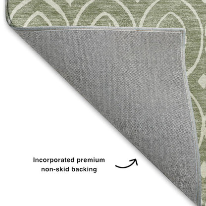 Luxury Washable Indoor/Outdoor The Reserve Fern 1'8" x 2'6" Rug