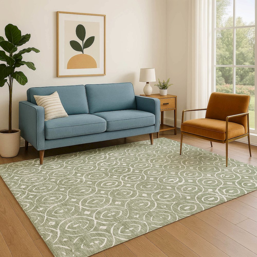 Luxury Washable Indoor/Outdoor The Reserve Fern 2'6" x 3'10" Rug