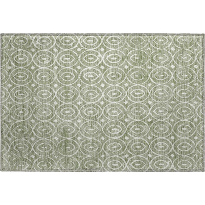 Luxury Washable Indoor/Outdoor The Reserve Fern 1'8" x 2'6" Rug