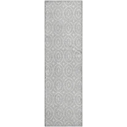 Luxury Washable Indoor/Outdoor The Reserve Silver 2'3" x 7'6" Runner Rug