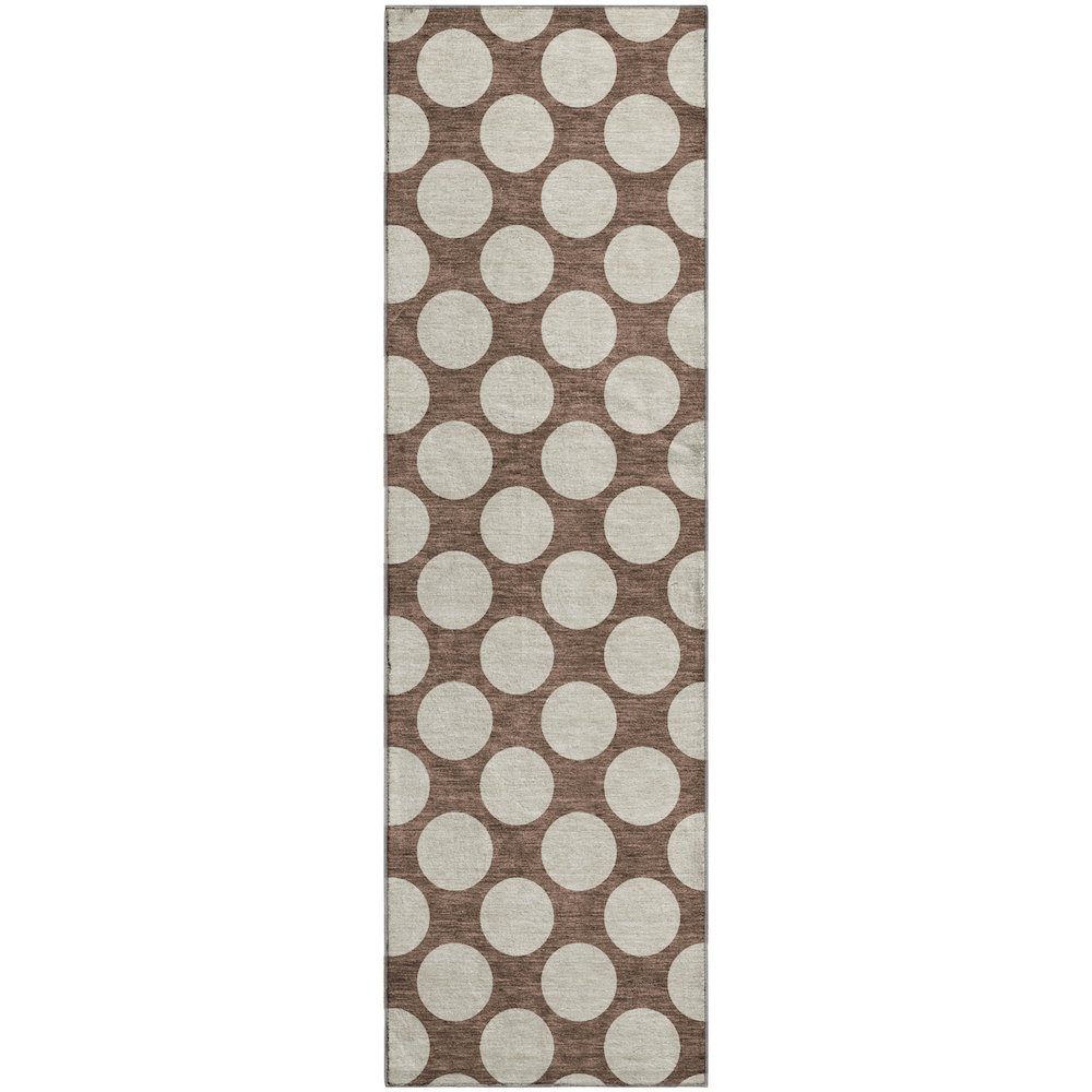 Luxury Washable Indoor/Outdoor The Reserve Coffee 2'3" x 7'6" Runner Rug
