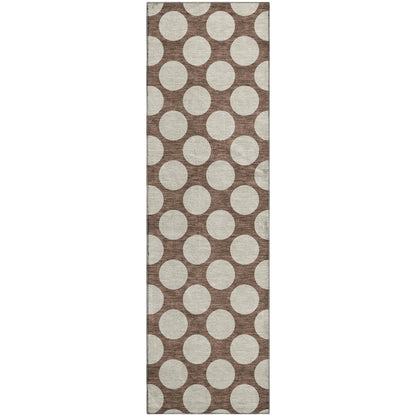 Luxury Washable Indoor/Outdoor The Reserve Coffee 2'3" x 7'6" Runner Rug