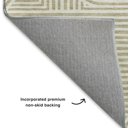 Luxury Washable Indoor/Outdoor The Reserve Putty 1'8" x 2'6" Rug