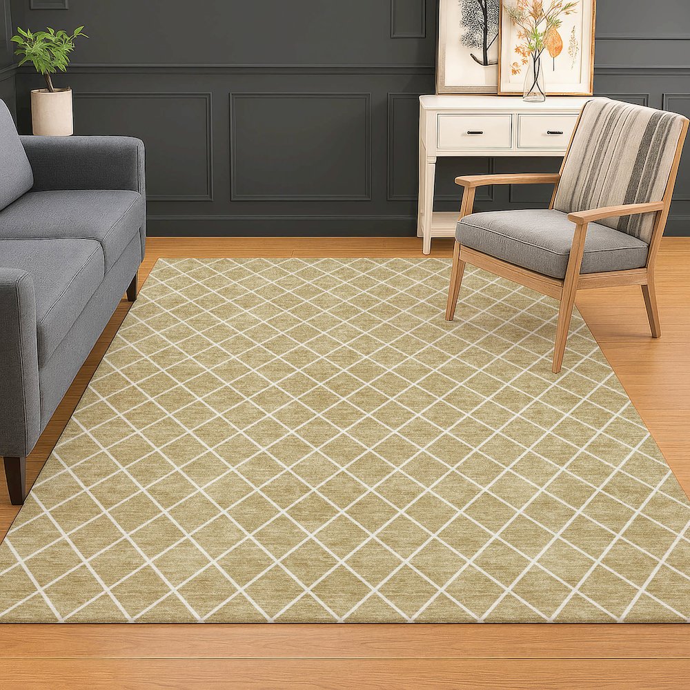Luxury Washable Indoor/Outdoor The Reserve Walnut 2'6" x 3'10" Rug