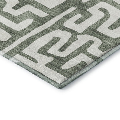 Luxury Washable Indoor/Outdoor The Reserve Basil 1'8" x 2'6" Rug