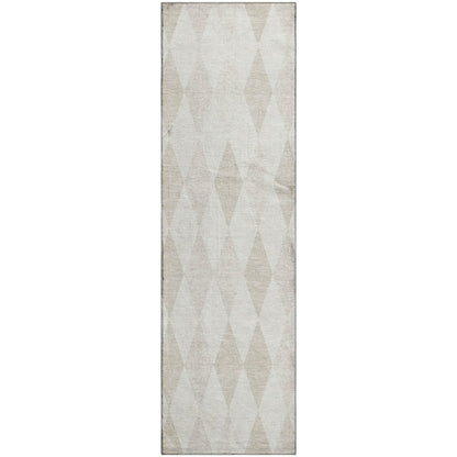 Luxury Washable Indoor/Outdoor The Reserve Ivory 2'3" x 7'6" Runner Rug