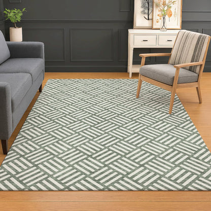 Luxury Washable Indoor/Outdoor The Reserve Basil 2'6" x 3'10" Rug