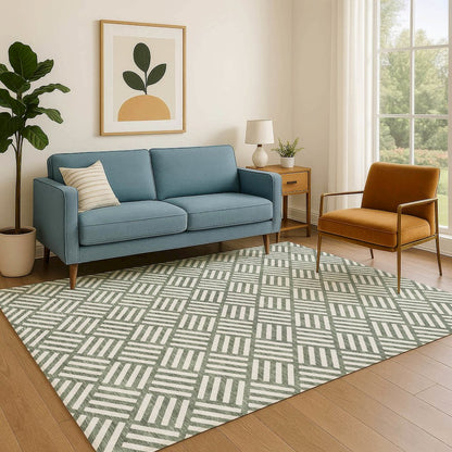 Luxury Washable Indoor/Outdoor The Reserve Basil 2'6" x 3'10" Rug