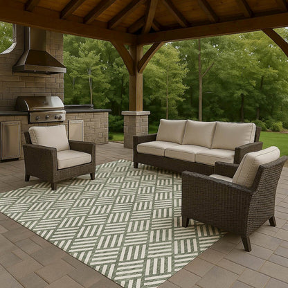 Luxury Washable Indoor/Outdoor The Reserve Basil 2'6" x 3'10" Rug