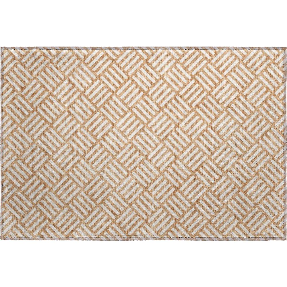 Luxury Washable Indoor/Outdoor The Reserve Copper 1'8" x 2'6" Rug