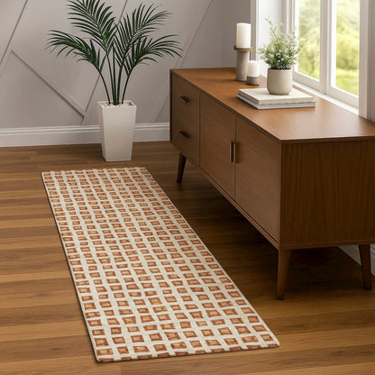 Luxury Washable Indoor/Outdoor The Reserve Copper 2'3" x 7'6" Runner Rug