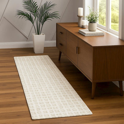 Luxury Washable Indoor/Outdoor The Reserve Ivory 2'3" x 7'6" Runner Rug