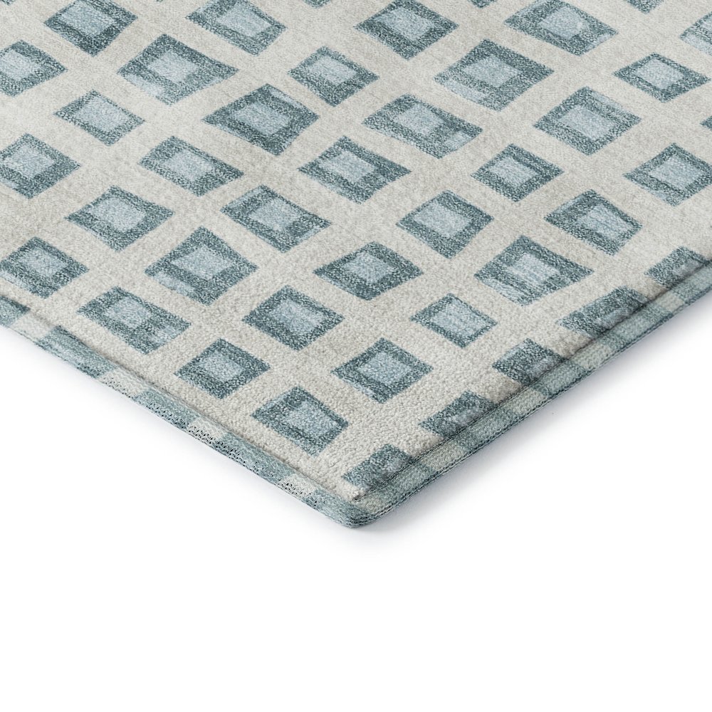 Luxury Washable Indoor/Outdoor The Reserve Teal 1'8" x 2'6" Rug