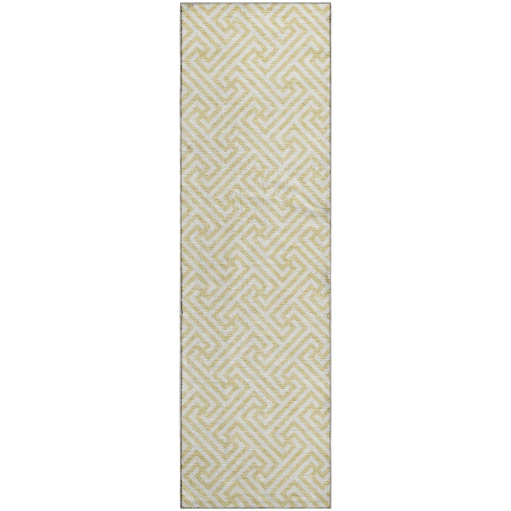 Luxury Washable Indoor/Outdoor The Reserve Wheat 2'3" x 7'6" Runner Rug