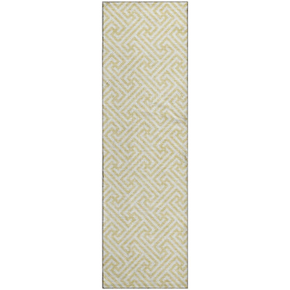 Luxury Washable Indoor/Outdoor The Reserve Wheat 2'3" x 7'6" Runner Rug