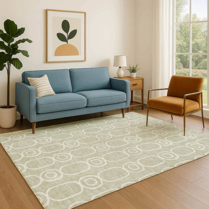 Luxury Washable Indoor/Outdoor The Reserve Celery 2'6" x 3'10" Rug
