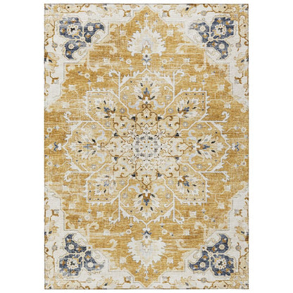 Indoor/Outdoor Marbella MB3 Gold Washable 3' x 5' Rug