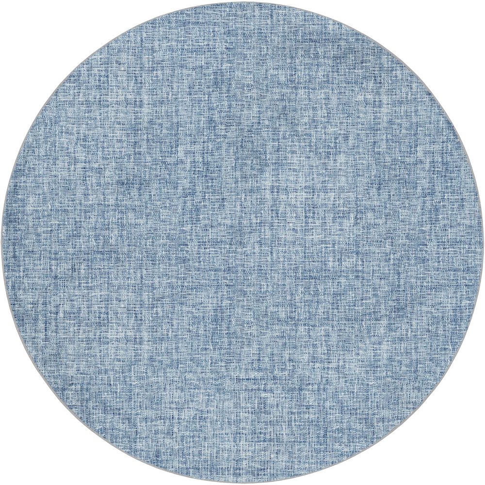 Luxury Washable Voyage VY1 Blue 8' x 8' Rug
