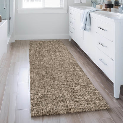 Luxury Washable Voyage VY1 Brown 2'3" x 7'6" Runner Rug