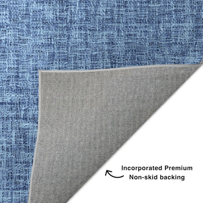 Luxury Washable Voyage VY1 Blue 1'8" x 2'6" Rug