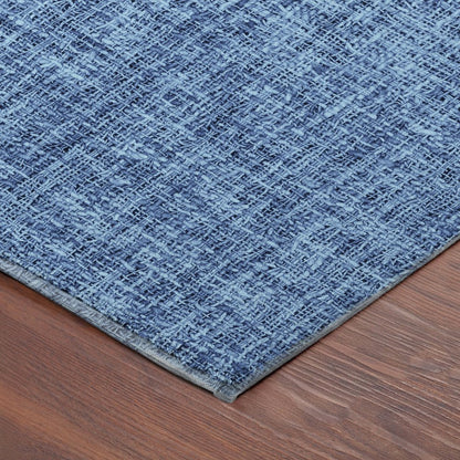 Luxury Washable Voyage VY1 Blue 1'8" x 2'6" Rug