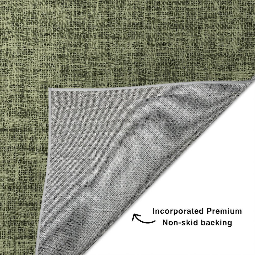 Luxury Washable Voyage VY1 Green 1'8" x 2'6" Rug