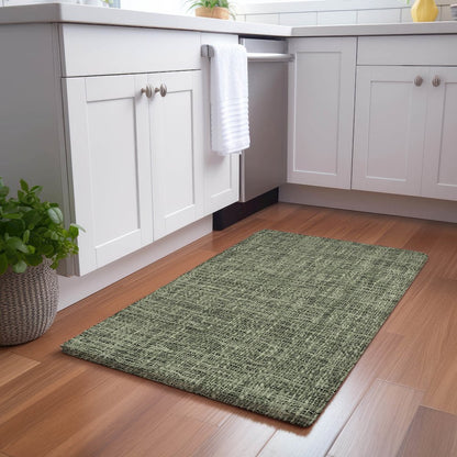 Luxury Washable Voyage VY1 Green 1'8" x 2'6" Rug