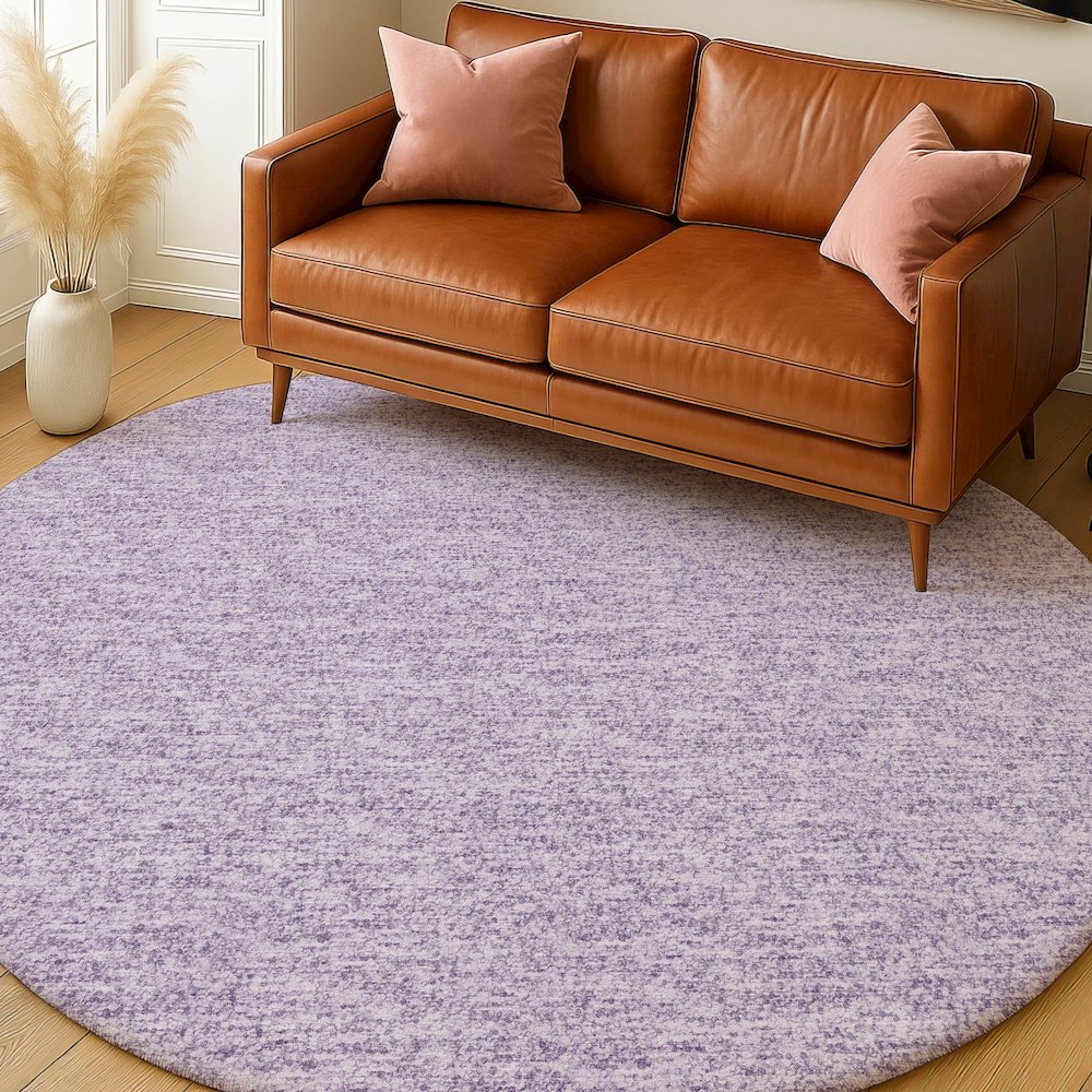 Luxury Washable Voyage VY2 Purple 8' x 8' Rug