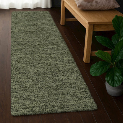 Luxury Washable Voyage VY2 Green 2'3" x 7'6" Runner Rug