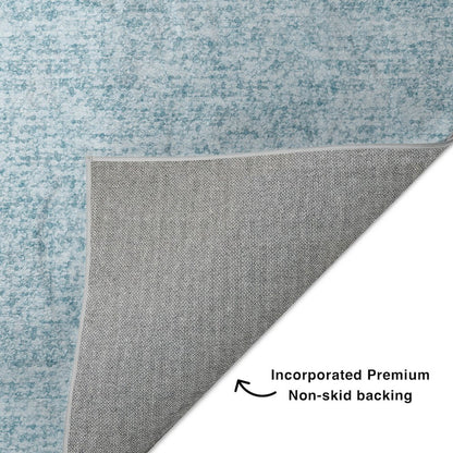 Luxury Washable Voyage VY2 Blue 1'8" x 2'6" Rug