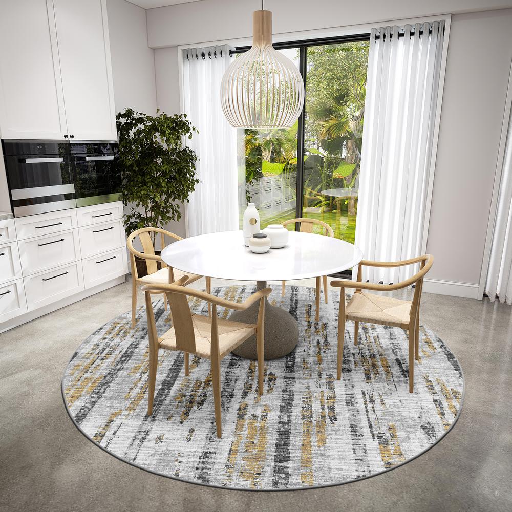 Winslow WL6 Grey 10' x 10' Round Rug