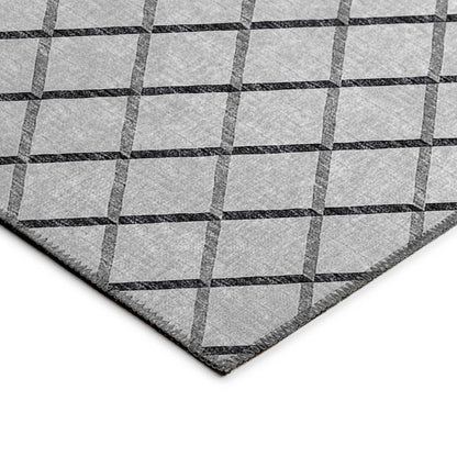 Indoor/Outdoor York YO1 Grey Washable 10' x 10' Rug