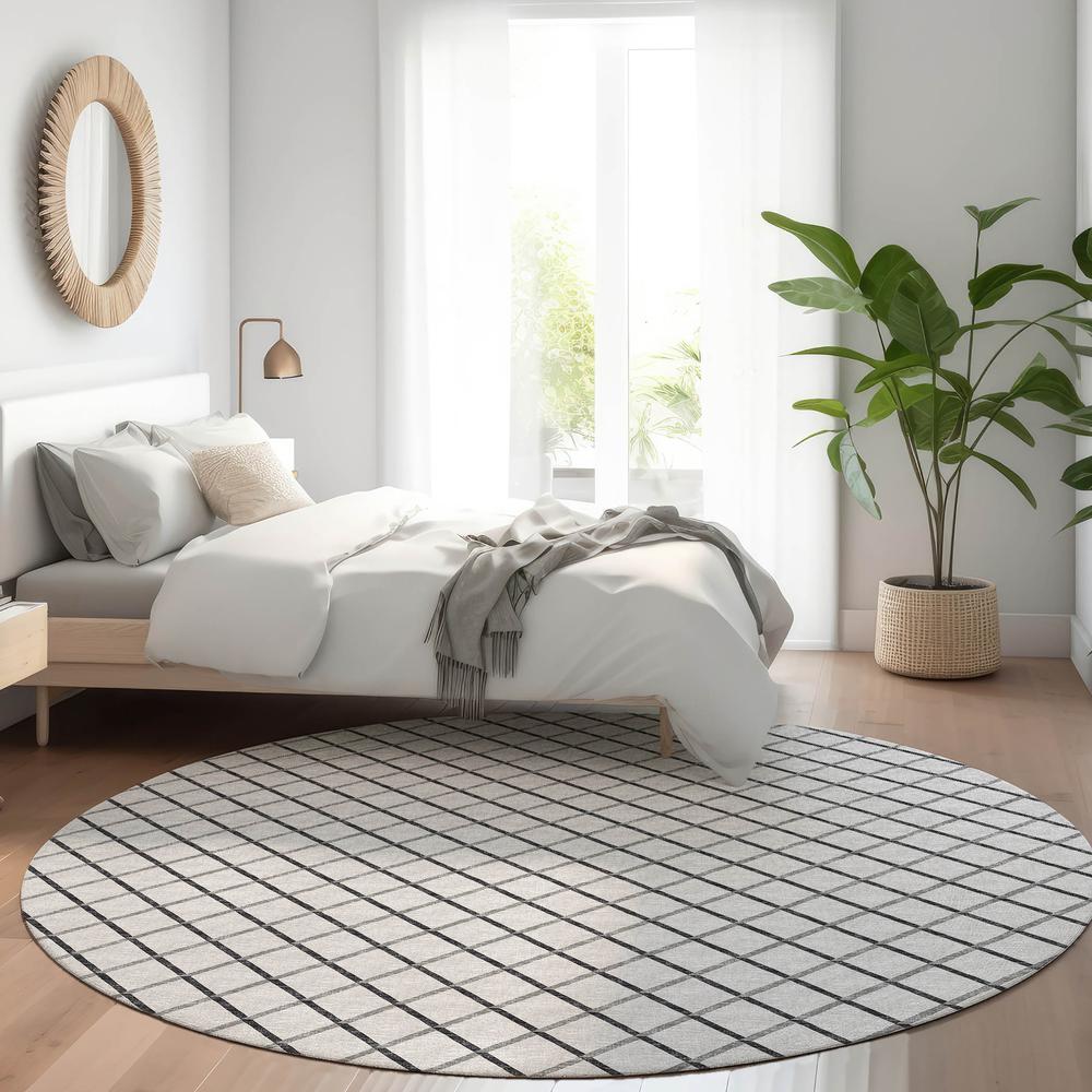 Indoor/Outdoor York YO1 Grey Washable 10' x 10' Rug