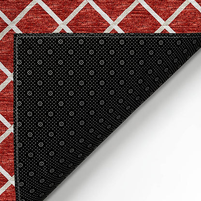 Indoor/Outdoor York YO1 Red Washable 10' x 10' Rug