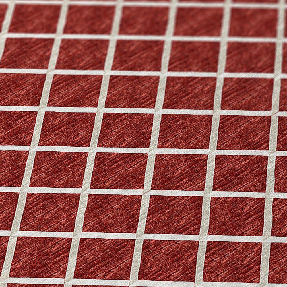 Indoor/Outdoor York YO1 Red Washable 10' x 10' Rug