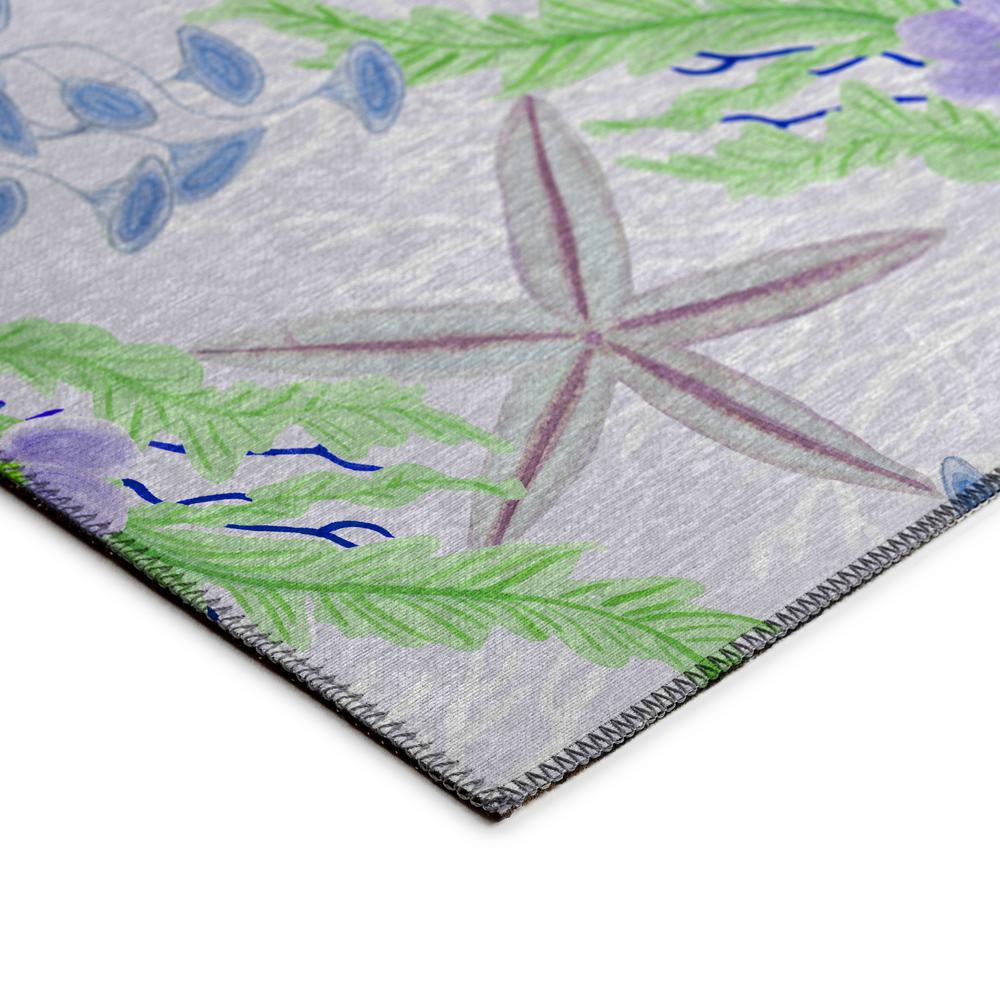 Indoor/Outdoor Seabreeze SZ1 Lavender Washable 1'8" x 2'6" Rug