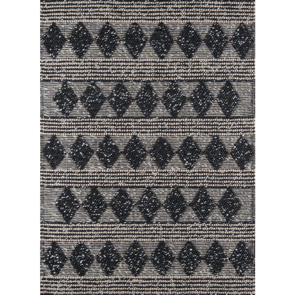 Contemporary Runner Area Rug, Charcoal, 2'3" X 8' Runner