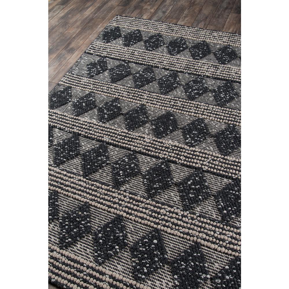 Contemporary Runner Area Rug, Charcoal, 2'3" X 8' Runner