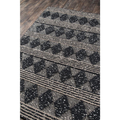 Contemporary Runner Area Rug, Charcoal, 2'3" X 8' Runner