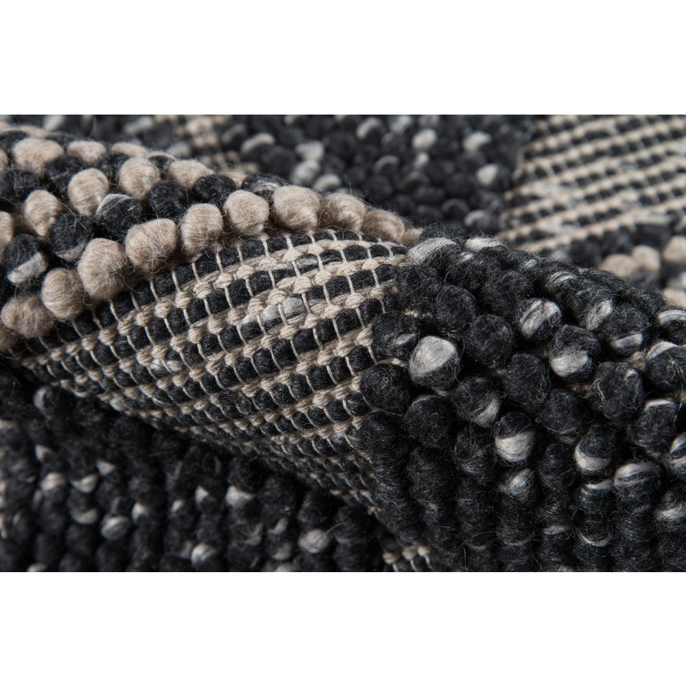 Contemporary Runner Area Rug, Charcoal, 2'3" X 8' Runner
