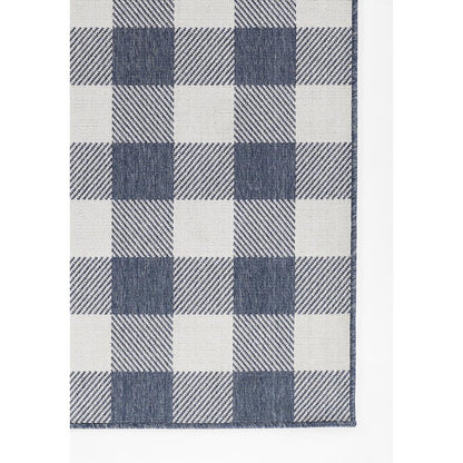 Modern Oval Area Rug, Denim, 2'3" X 4'6"
