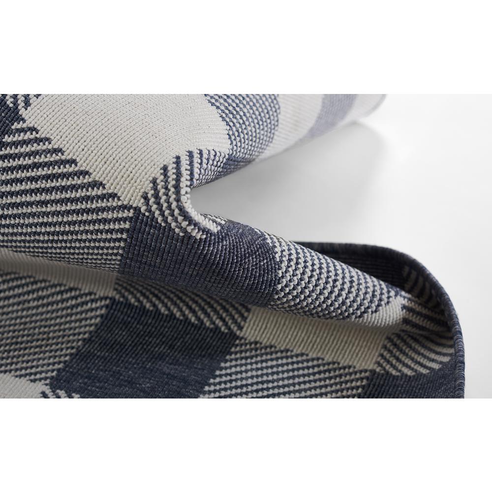 Modern Oval Area Rug, Denim, 2'3" X 4'6"