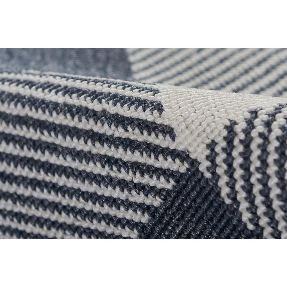 Modern Oval Area Rug, Denim, 2'3" X 4'6"